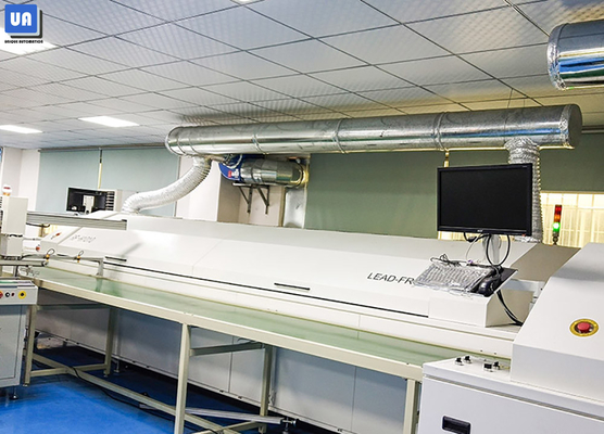 PLC PC Hot Air SMT Reflow Soldering Machine With 10 Heating Zones