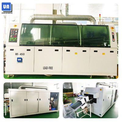 220V 60HZ SMT Wave Solder Machine 25M3/Min Exhaust Tin Welding Machine RF-450A