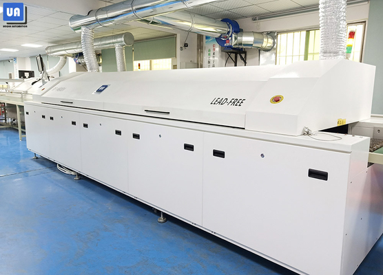 PLC 400mm PCB SMT Reflow Oven 380V Lead Free 8 Heating Zones